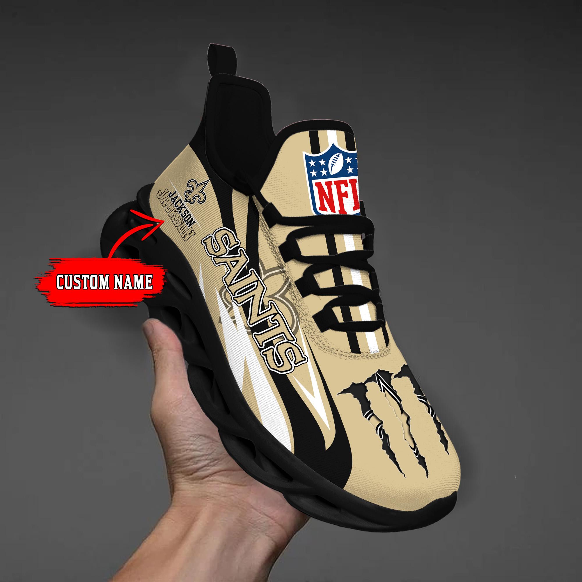 Personalized New Orleans Saints Max Soul Shoes Sneakers for Men And Women – NFL Football Fan Shoes, Team Sneakers - Image 4