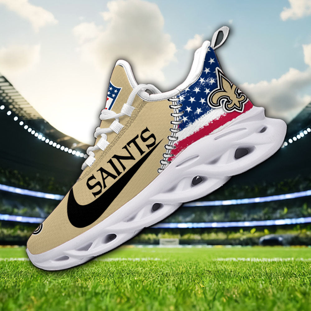 Personalized New Orleans Saints NFL Max Soul Shoes Sneakers for Men And Women – NFL Football Fan Shoes, Team Sneakers