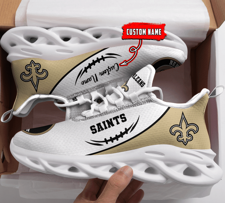 Personalized New Orleans Saints NFL Max Soul Shoes Sneakers for Men And Women – NFL Football Fan Shoes, Team Sneakers