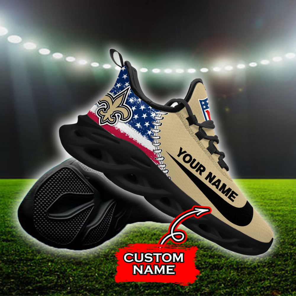 Personalized New Orleans Saints NFL Max Soul Shoes Sneakers for Men And Women – NFL Football Fan Shoes, Team Sneakers - Image 4