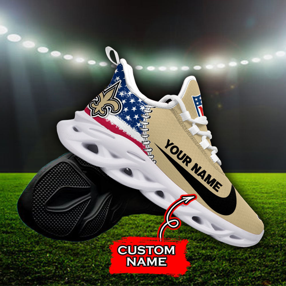 Personalized New Orleans Saints NFL Max Soul Shoes Sneakers for Men And Women – NFL Football Fan Shoes, Team Sneakers - Image 3