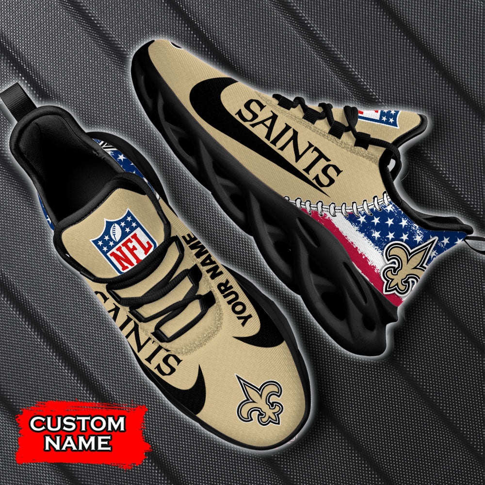 Personalized New Orleans Saints NFL Max Soul Shoes Sneakers for Men And Women – NFL Football Fan Shoes, Team Sneakers - Image 5