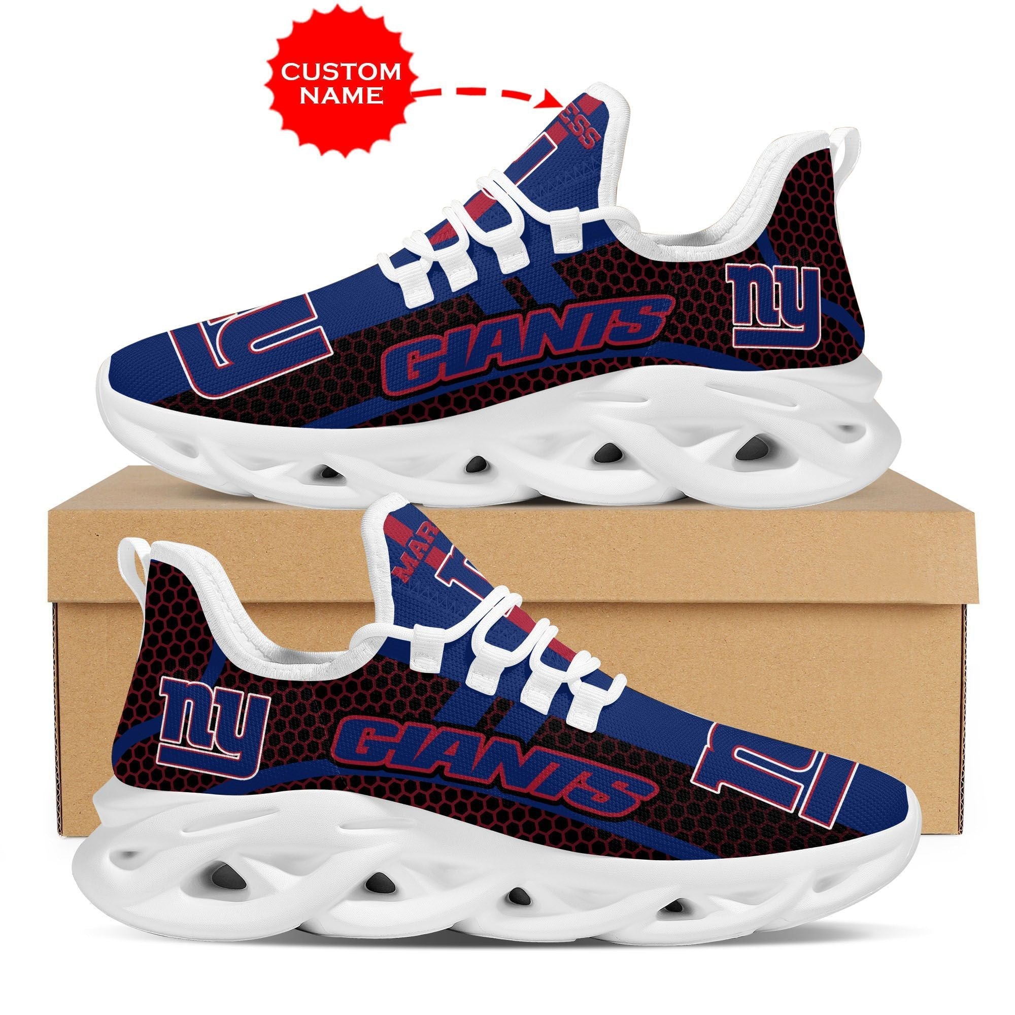 Personalized New York Giants Max Soul Shoes Sneakers for Men And Women – NFL Football Fan Shoes, Team Sneakers