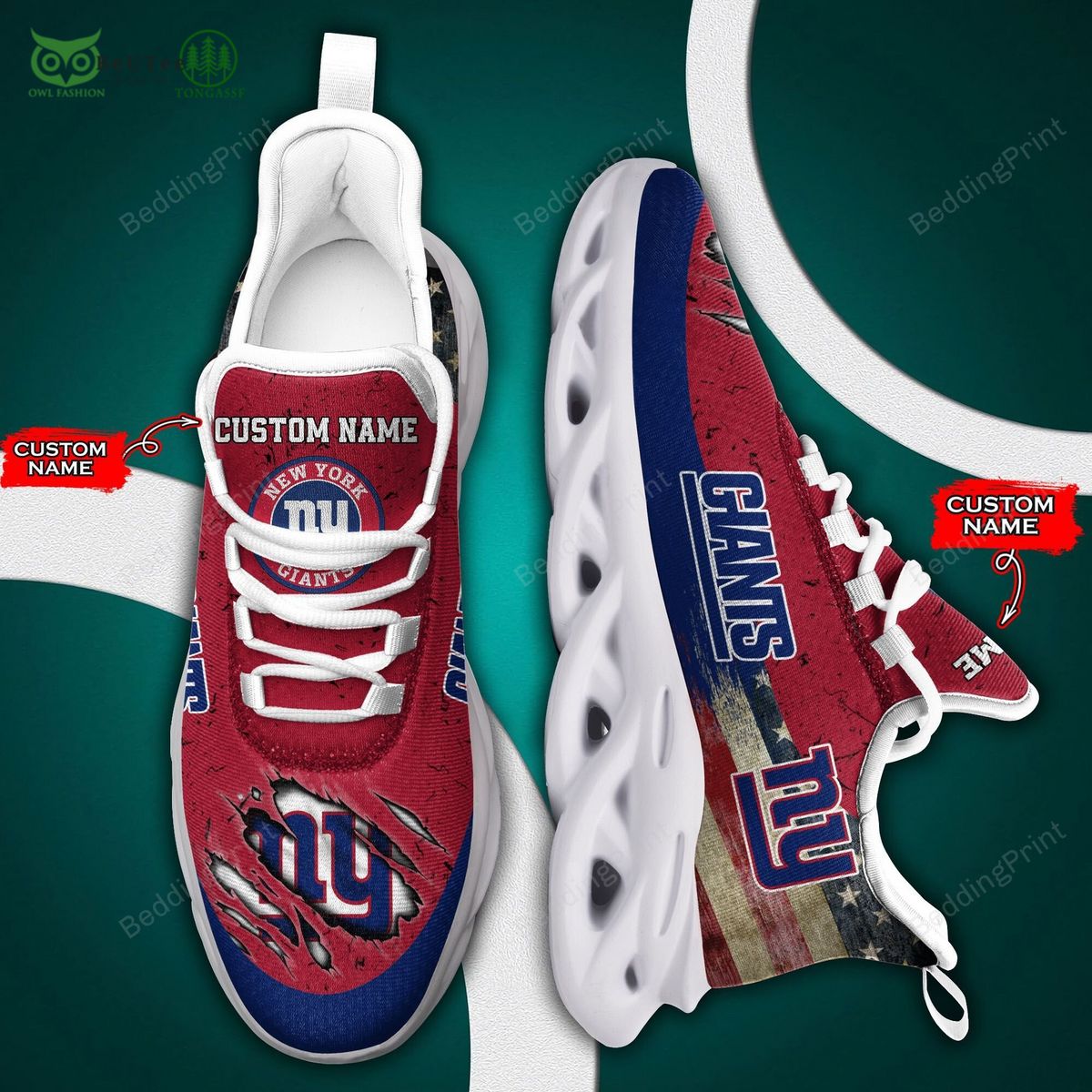 Personalized New York Giants Max Soul Shoes Sneakers for Men And Women – NFL Football Fan Shoes, Team Sneakers