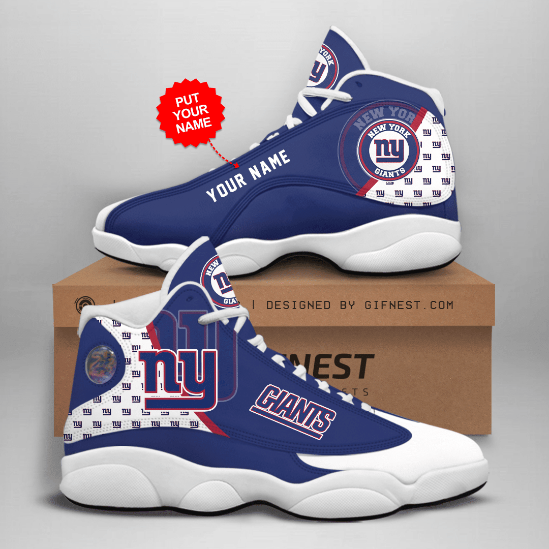 Personalized New York Giants NFL JD13 Sneakers Shoes for Men & Women | Custom Fan Gift