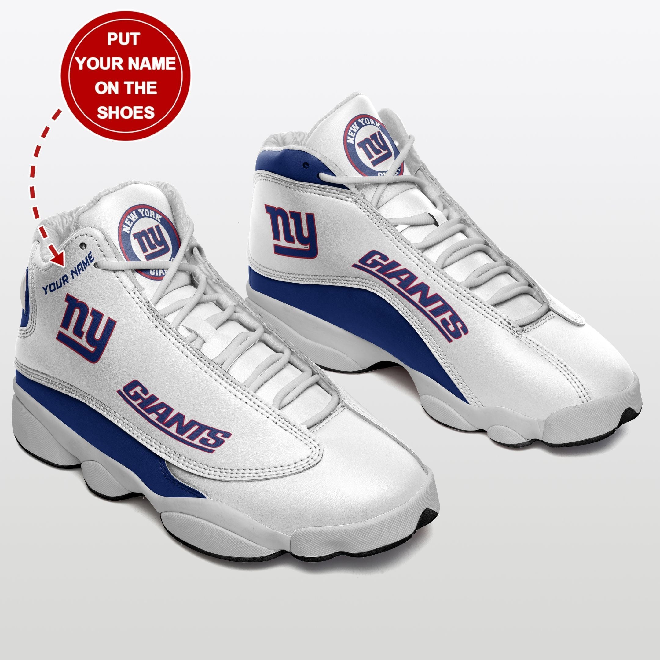Personalized New York Giants NFL JD13 Sneakers Shoes for Men & Women | Custom Fan Gift
