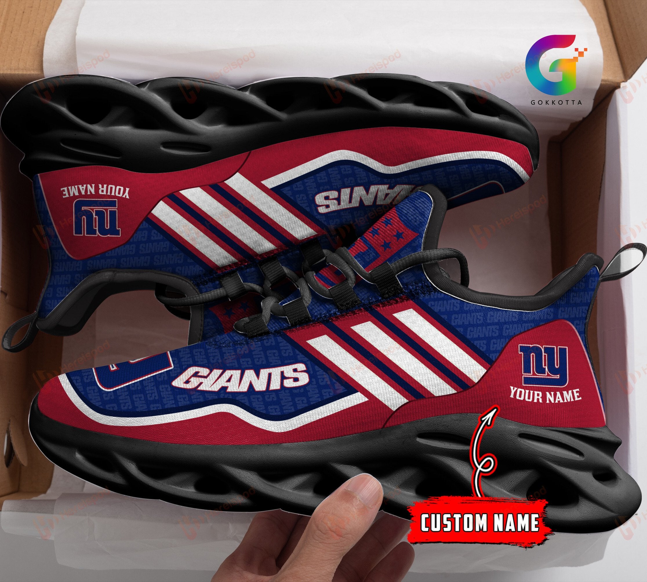 Personalized New York Giants NFL Max Soul Shoes Sneakers for Men And Women – NFL Football Fan Shoes, Team Sneakers