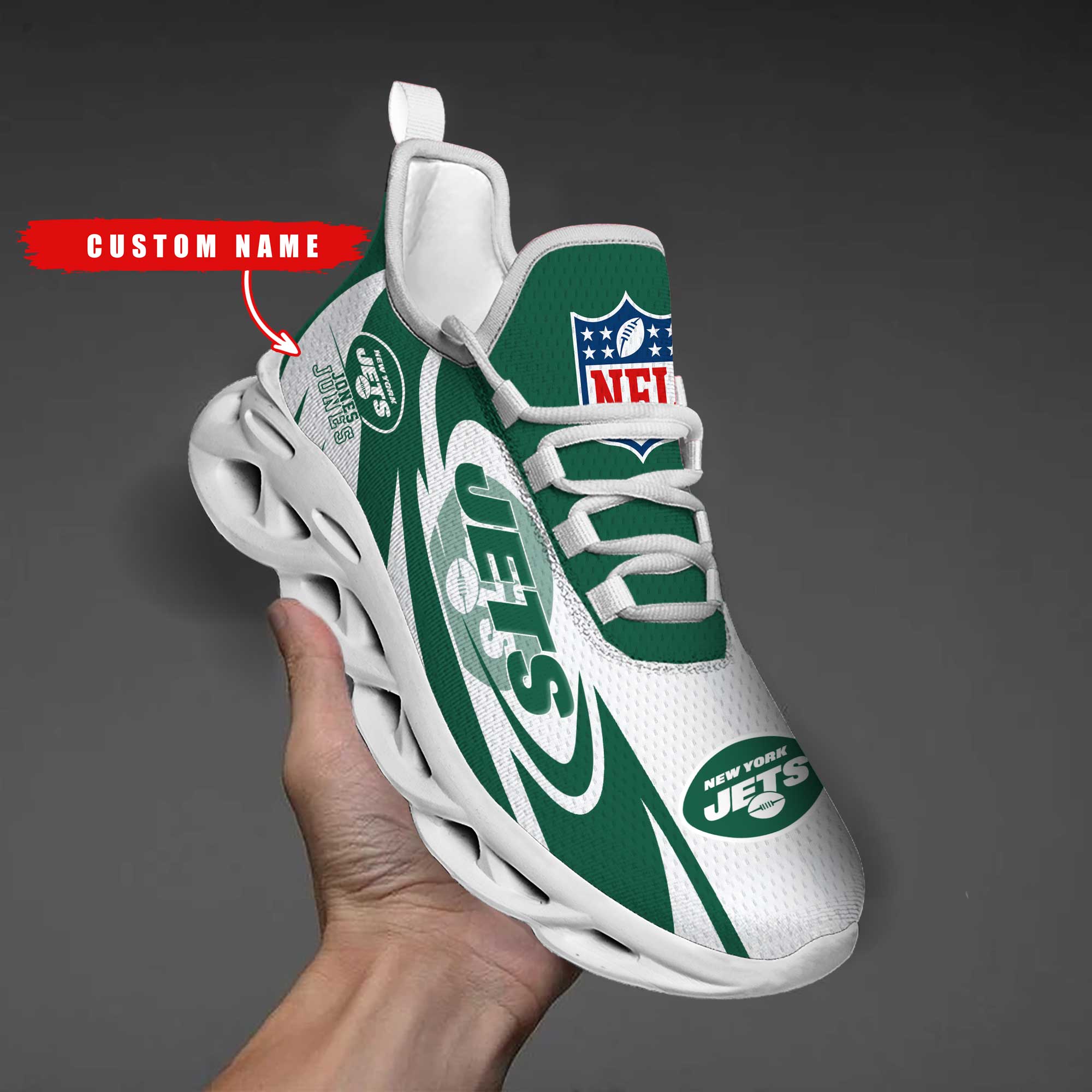 Personalized New York Jets Max Soul Shoes Sneakers for Men And Women – NFL Football Fan Shoes, Team Sneakers - Image 3