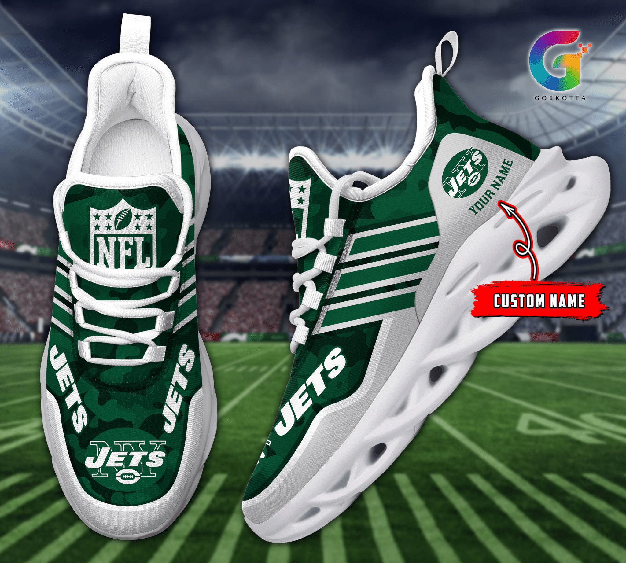 Personalized New York Jets Max Soul Shoes Sneakers for Men And Women – NFL Football Fan Shoes, Team Sneakers