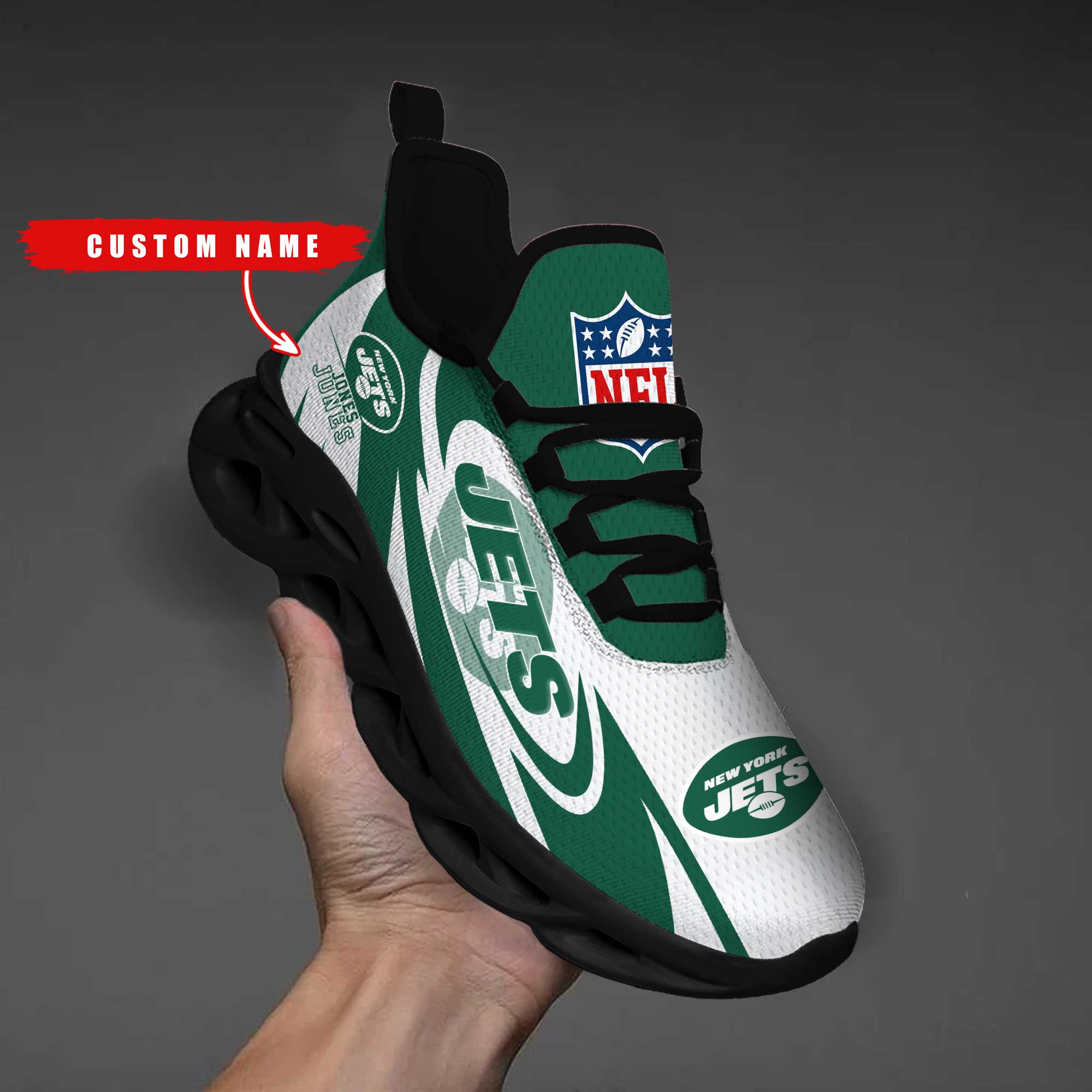 Personalized New York Jets Max Soul Shoes Sneakers for Men And Women – NFL Football Fan Shoes, Team Sneakers - Image 6