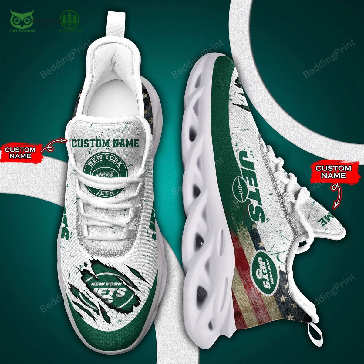 Personalized New York Jets Max Soul Shoes Sneakers for Men And Women – NFL Football Fan Shoes, Team Sneakers