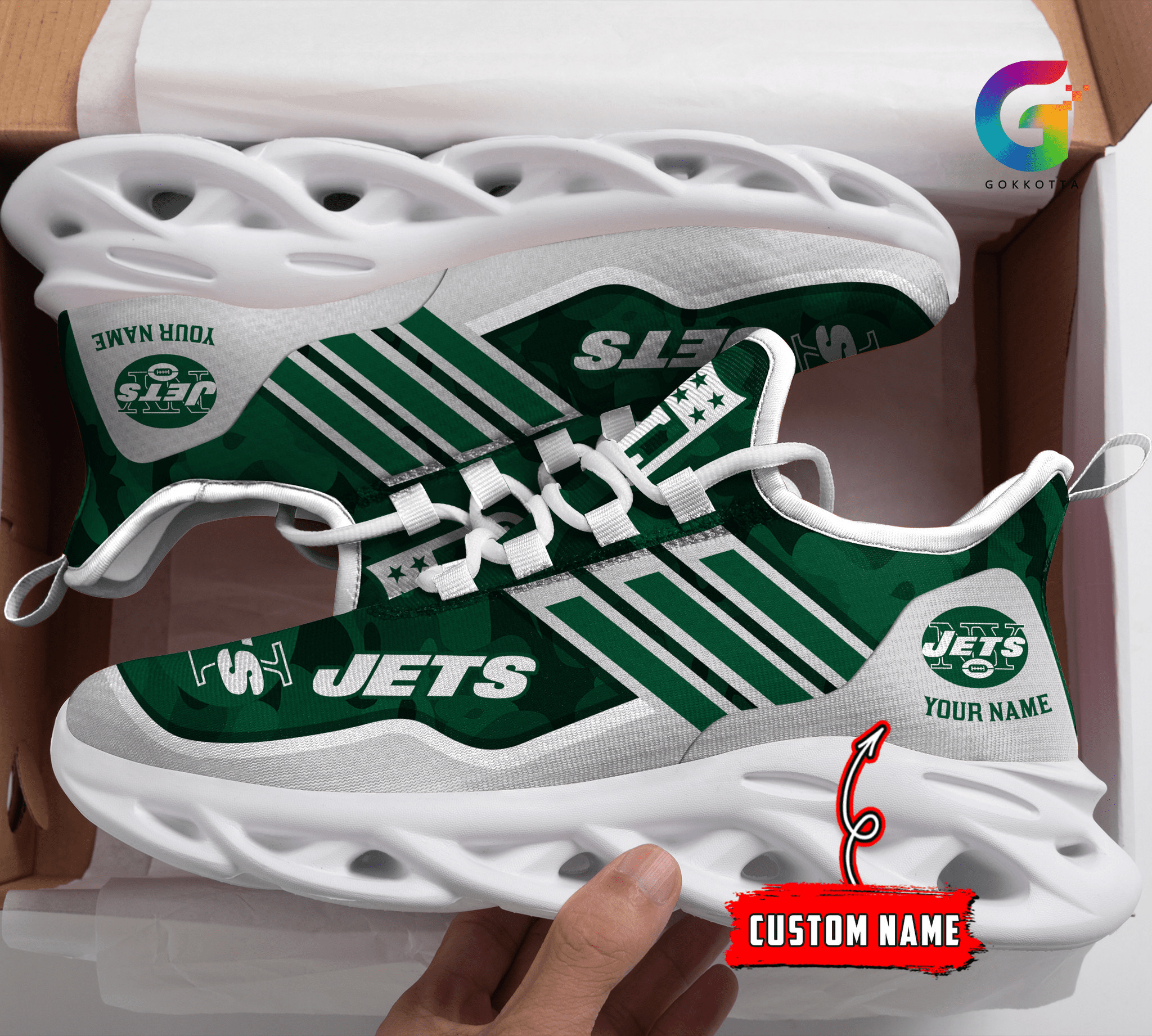 Personalized New York Jets Max Soul Shoes Sneakers for Men And Women – NFL Football Fan Shoes, Team Sneakers - Image 3