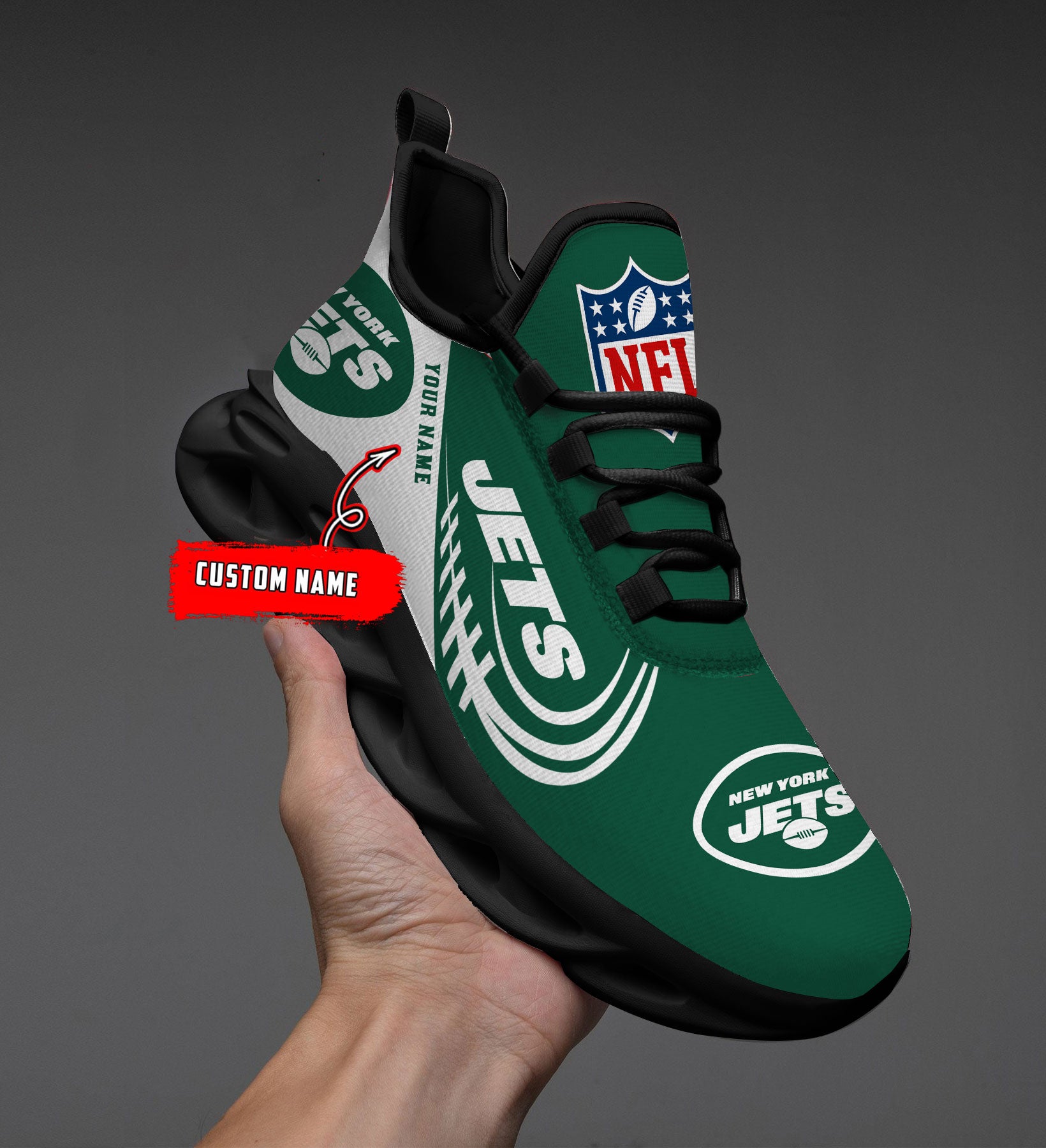 Personalized New York Jets NFL Max Soul Shoes Sneakers for Men And Women – NFL Football Fan Shoes, Team Sneakers