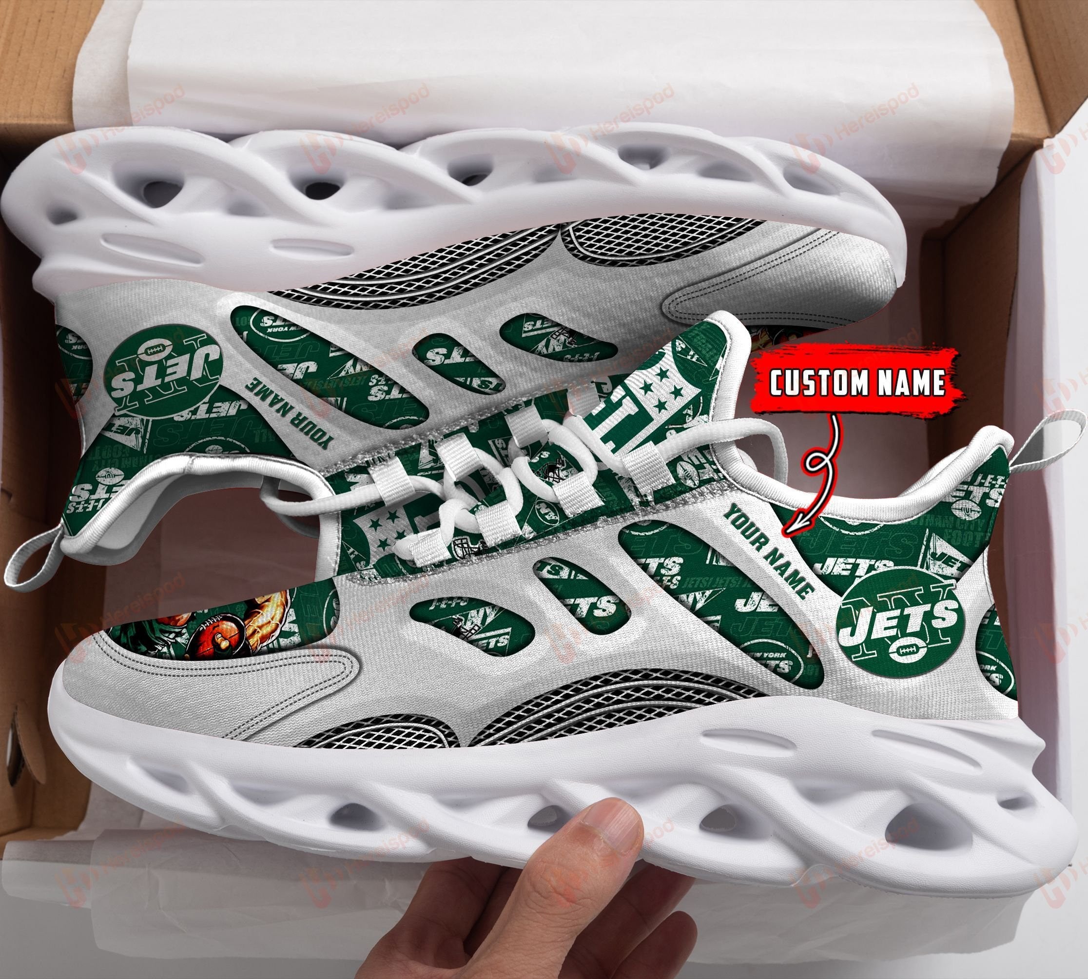 Personalized New York Jets NFL Max Soul Shoes Sneakers for Men And Women – NFL Football Fan Shoes, Team Sneakers