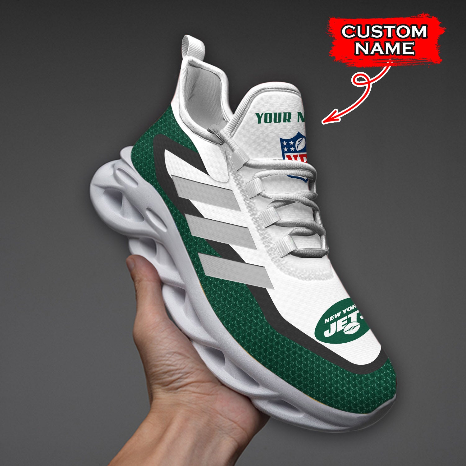 Personalized New York Jets NFL Max Soul Shoes Sneakers for Men And Women – NFL Football Fan Shoes, Team Sneakers