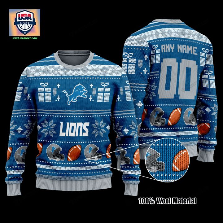 Personalized Nfl Detroit Lions Custom Christmas Sweater