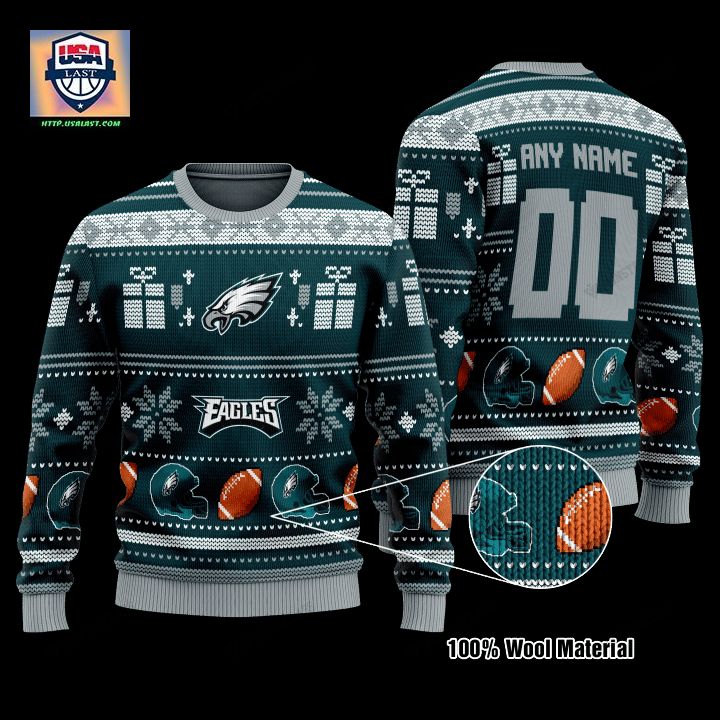 Personalized Nfl Philadelphia Eagles Custom Christmas Sweater