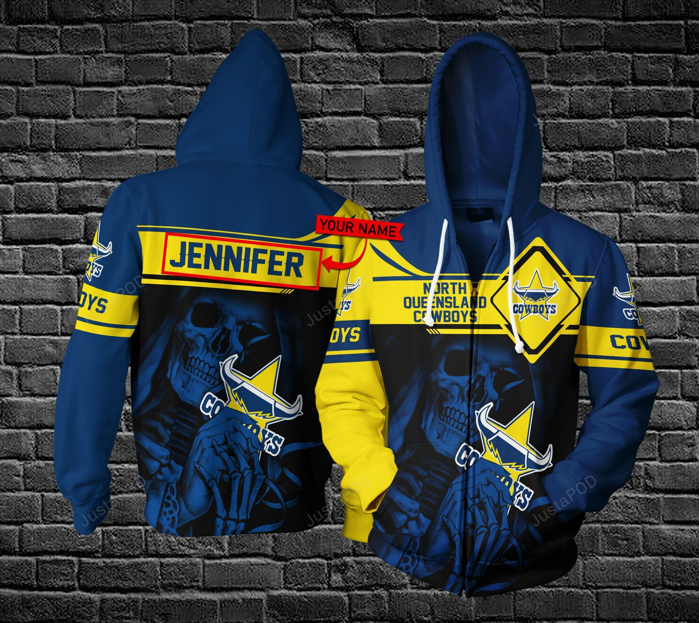 Personalized North Queensland Cowboys 3D All Over Print Hoodie & Zip Hoodie