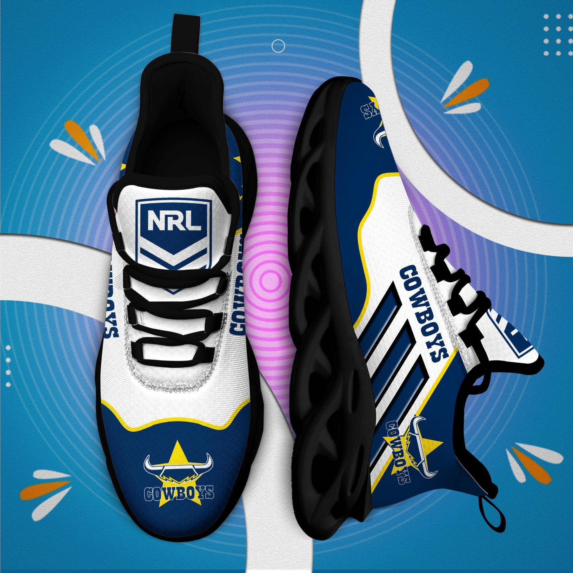 Personalized North Queensland Cowboys Max Soul Shoes Sneakers for Men And Women – NFL Football Fan Shoes, Team Sneakers - Image 7