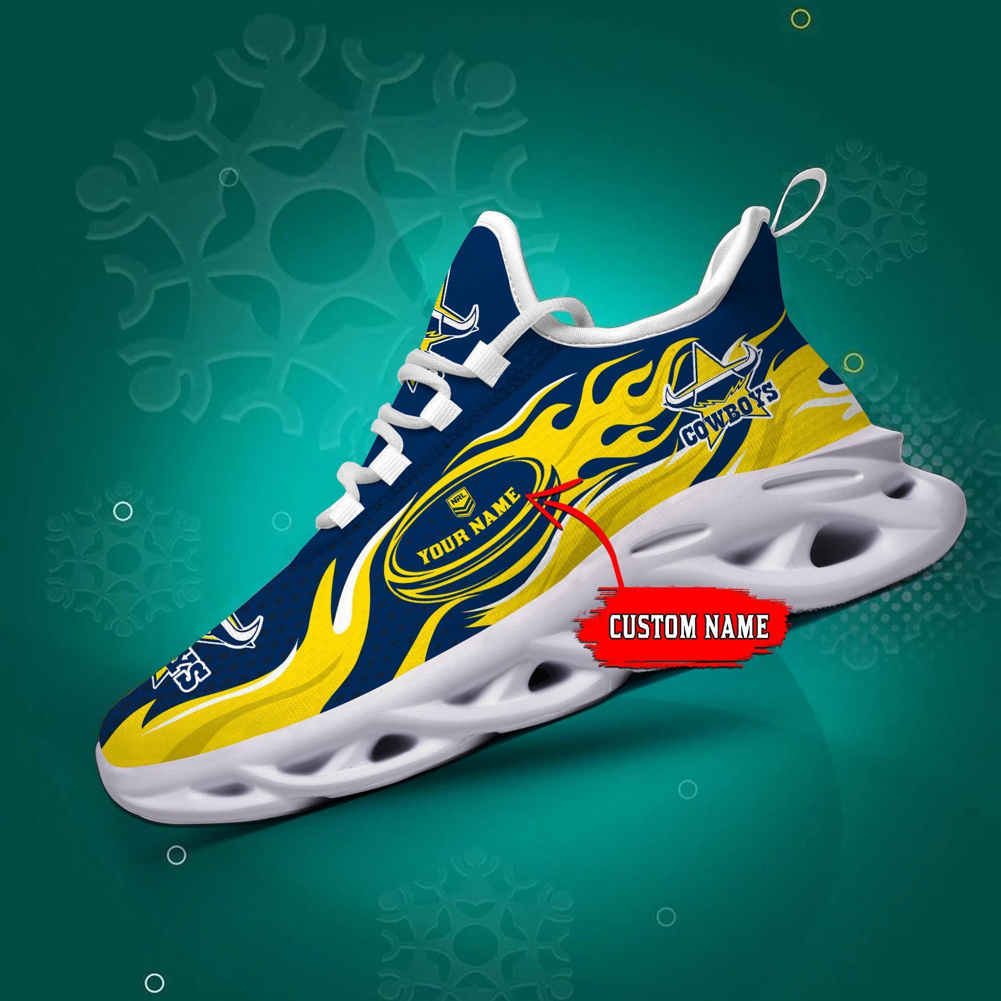Personalized North Queensland Cowboys Max Soul Shoes Sneakers for Men And Women – NFL Football Fan Shoes, Team Sneakers - Image 4