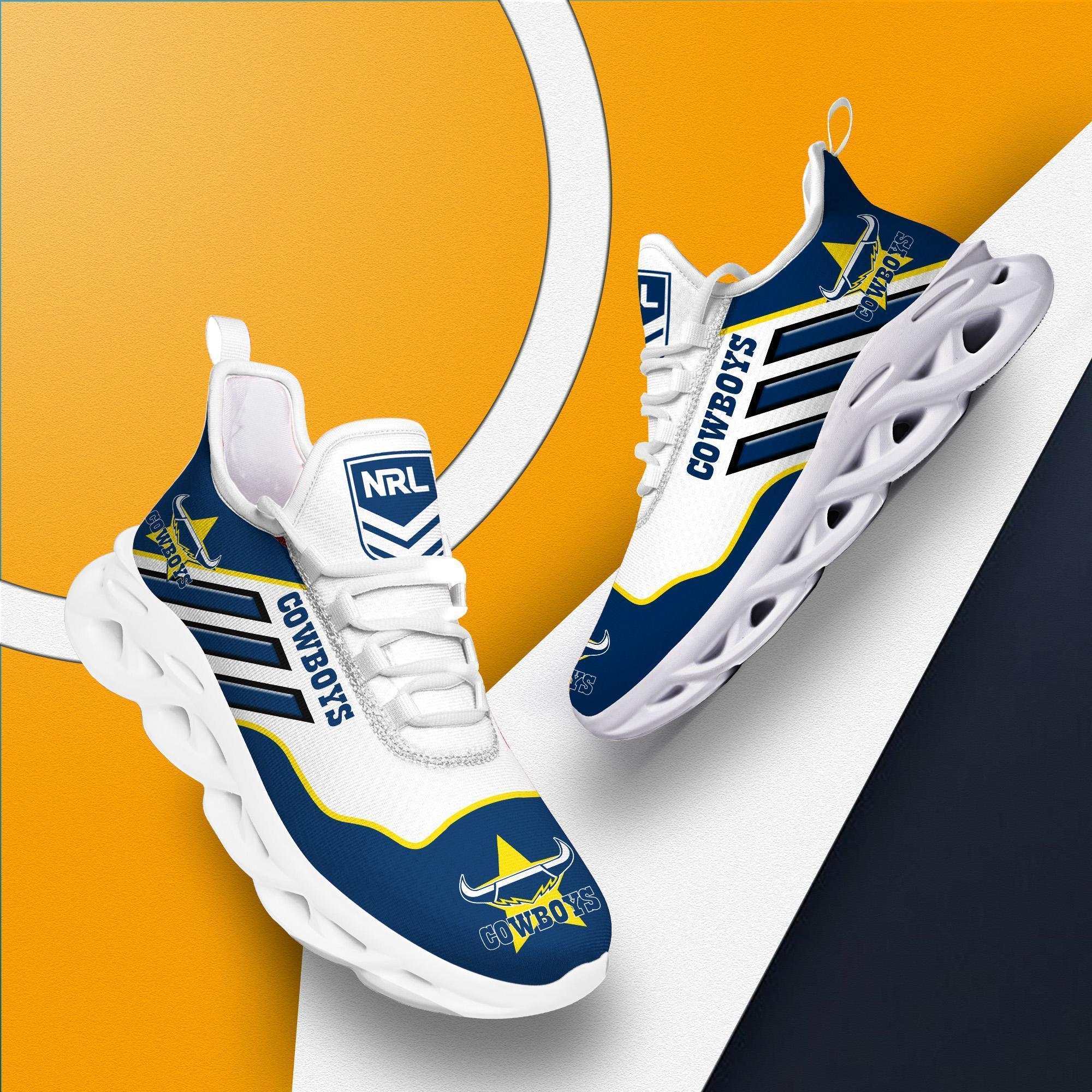 Personalized North Queensland Cowboys Max Soul Shoes Sneakers for Men And Women – NFL Football Fan Shoes, Team Sneakers - Image 4