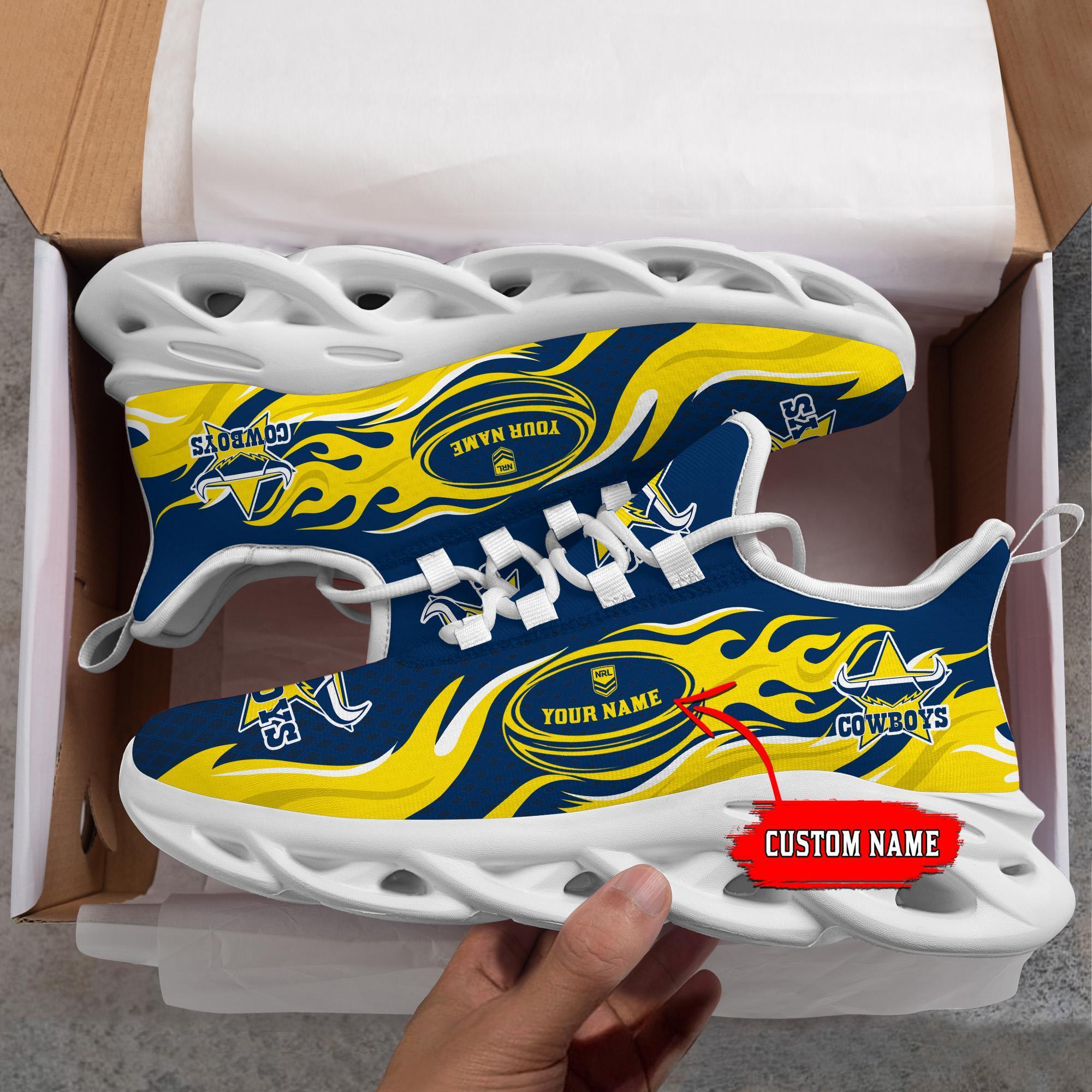 Personalized North Queensland Cowboys Max Soul Shoes Sneakers for Men And Women – NFL Football Fan Shoes, Team Sneakers