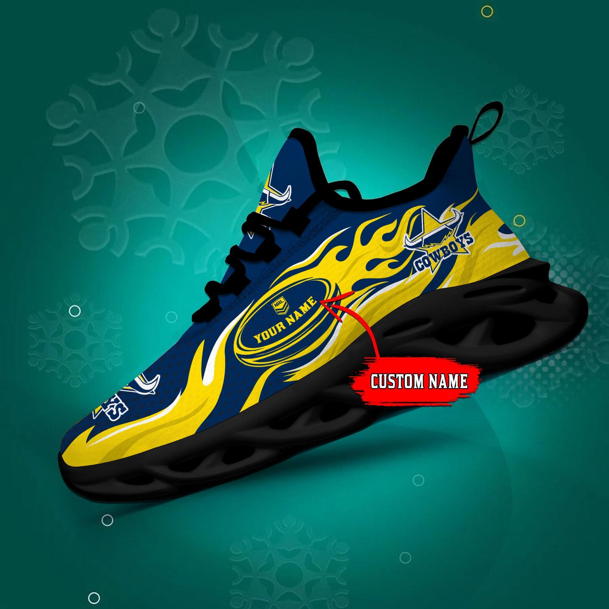 Personalized North Queensland Cowboys Max Soul Shoes Sneakers for Men And Women – NFL Football Fan Shoes, Team Sneakers - Image 3
