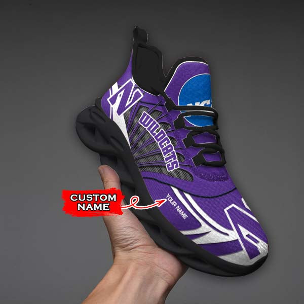 Personalized Northwestern Wildcats NCAA Max Soul Shoes Sneakers for Men And Women – NCAA Fan Shoes, Team Sneakers - Image 5