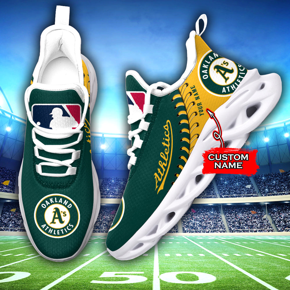 Personalized Oakland Athletics MLB Max Soul Shoes Sneakers for Men And Women – MLB Baseball Fan Shoes, Team Sneakers