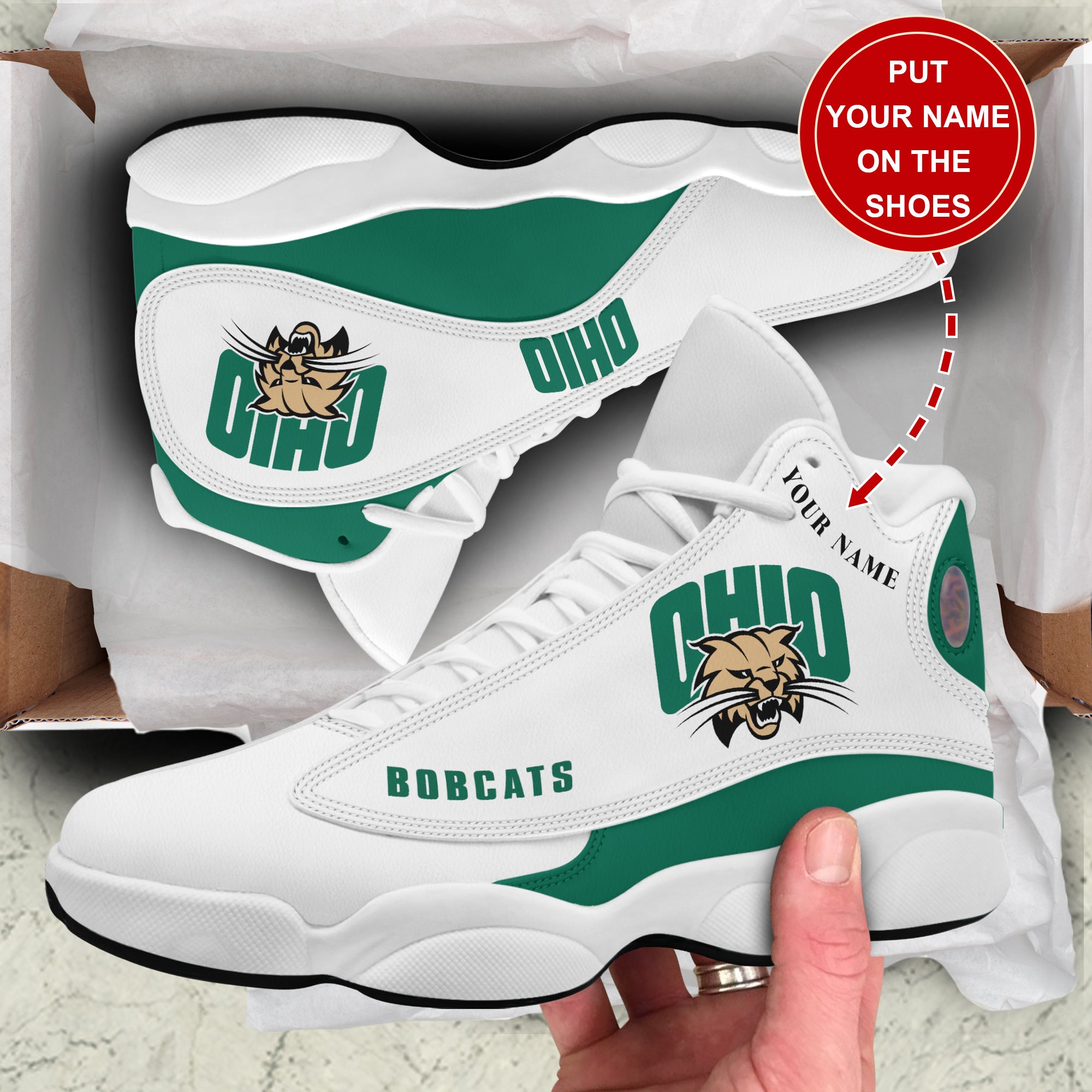 Personalized Ohio Bobcats JD13 Sneakers Shoes for Men & Women | Custom Fan Gift