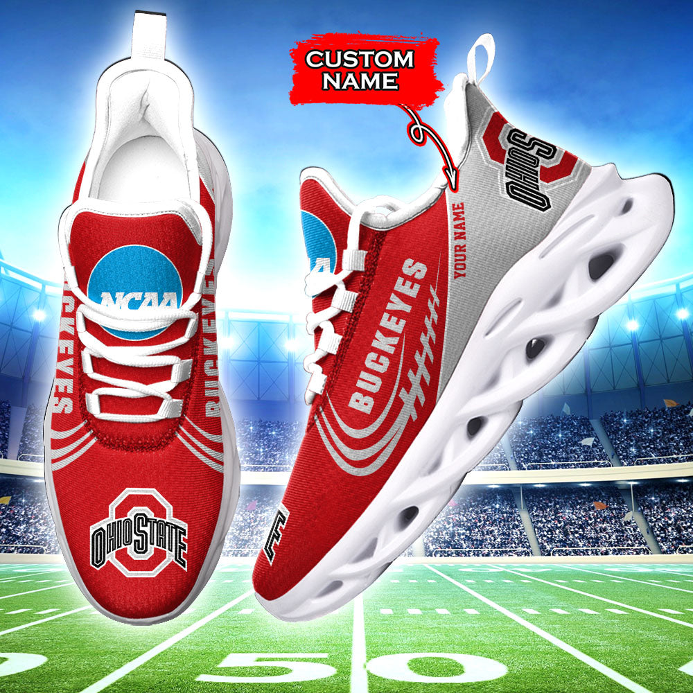 Personalized Ohio State Buckeyes NCAA Max Soul Shoes Sneakers for Men And Women – NCAA Fan Shoes, Team Sneakers