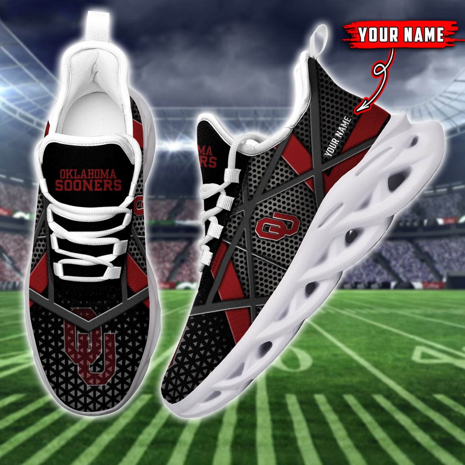 Personalized Oklahoma Sooners NCAA Max Soul Shoes Sneakers for Men And Women – NCAA Fan Shoes, Team Sneakers