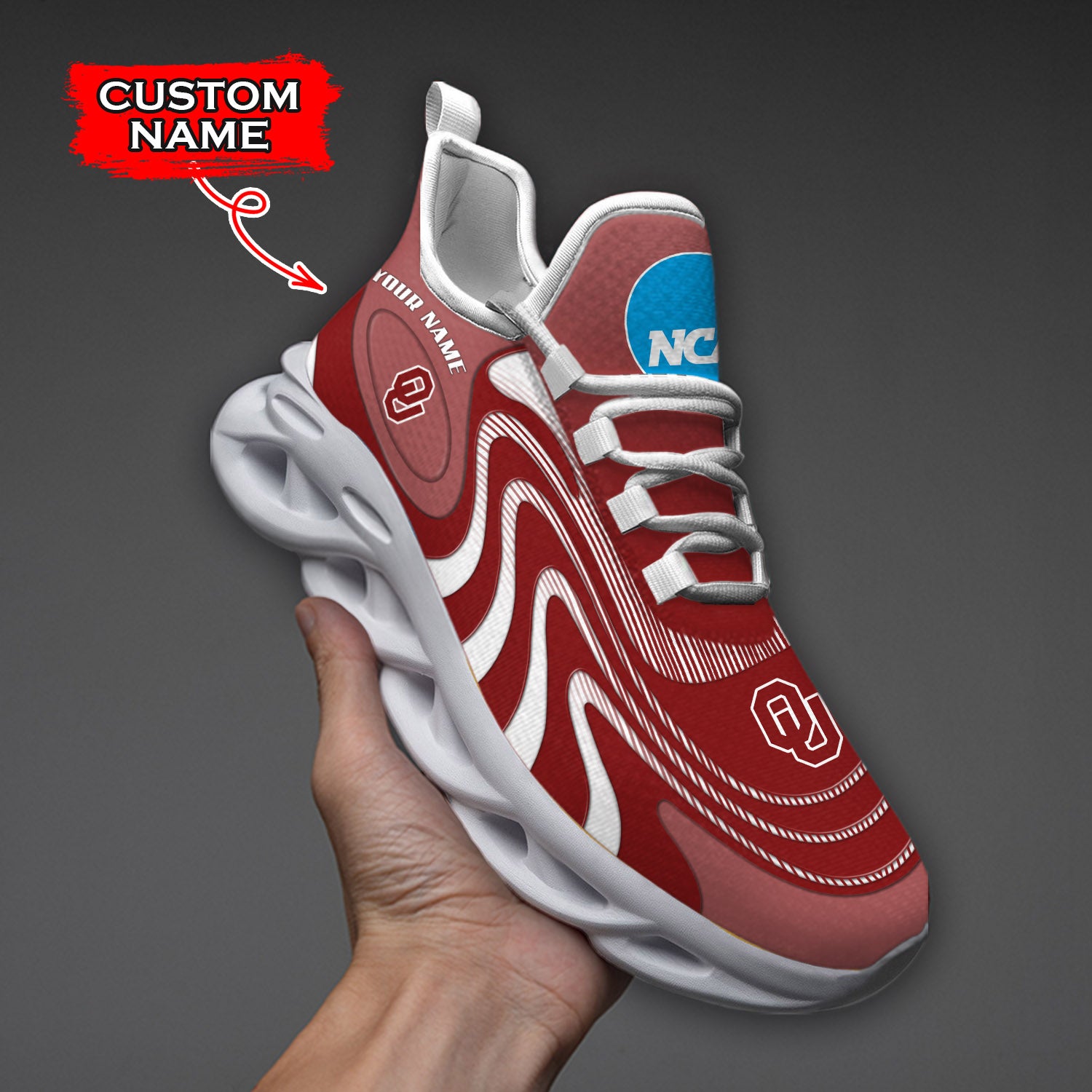 Personalized Oklahoma Sooners NCAA Max Soul Shoes Sneakers for Men And Women – NCAA Fan Shoes, Team Sneakers