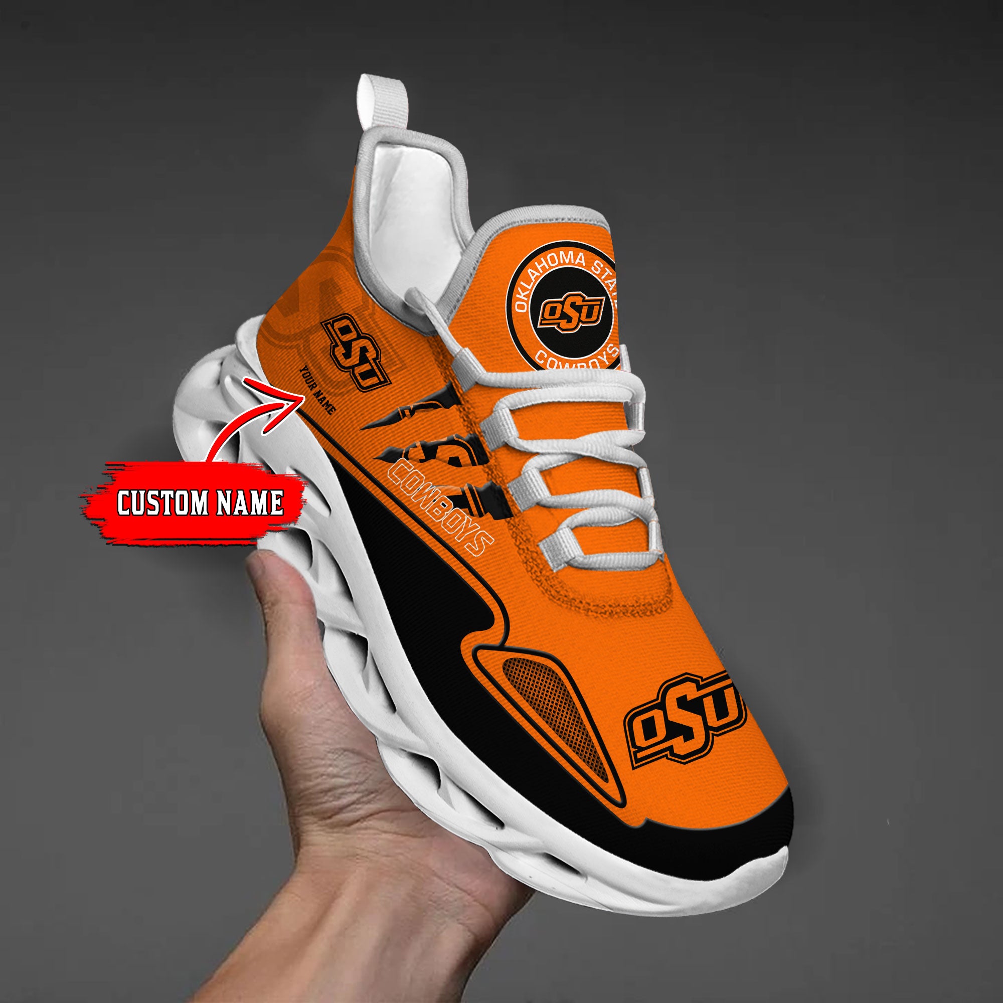 Personalized Oklahoma State Cowboys Max Soul Shoes Sneakers for Men And Women – NFL Football Fan Shoes, Team Sneakers