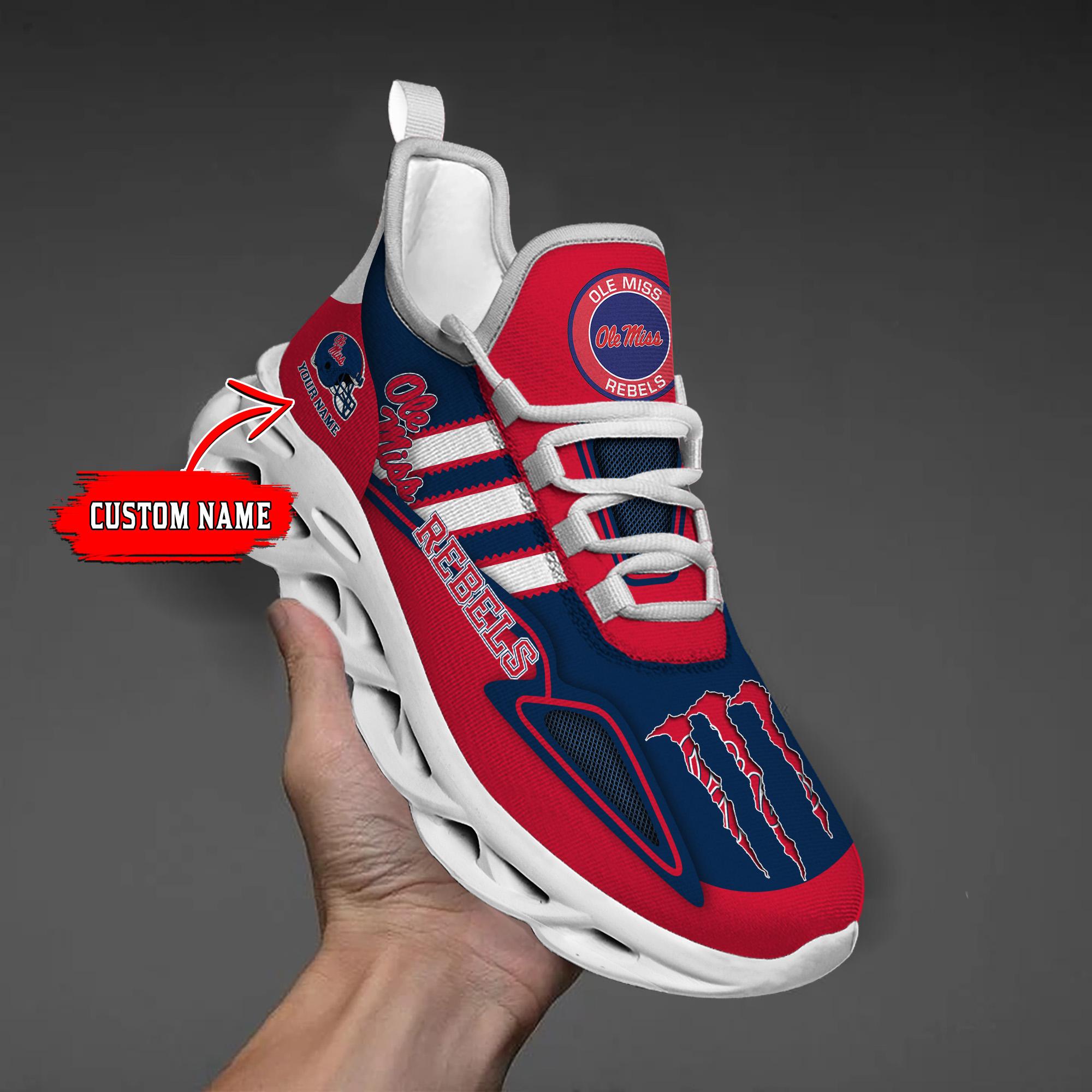 Personalized Ole Miss Rebels Max Soul Shoes Sneakers for Men And Women – Casual Shoes, Streetwear Shoes