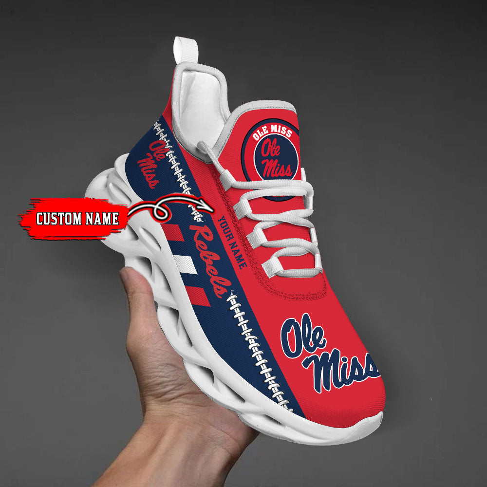Personalized Ole Miss Rebels Max Soul Shoes Sneakers for Men And Women – Casual Shoes, Streetwear Shoes