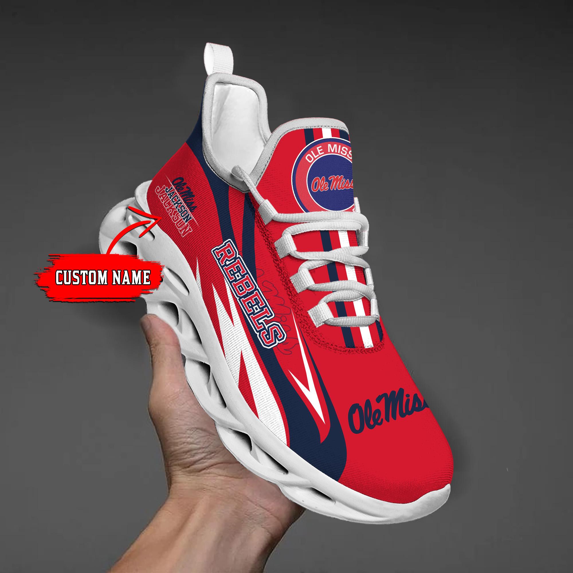 Personalized Ole Miss Rebels Max Soul Shoes Sneakers for Men And Women – Casual Shoes, Streetwear Shoes