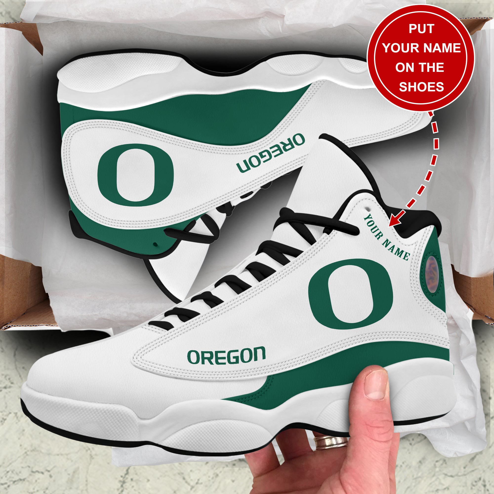 Personalized Oregon Ducks JD13 Sneakers Shoes for Men & Women | Custom Fan Gift