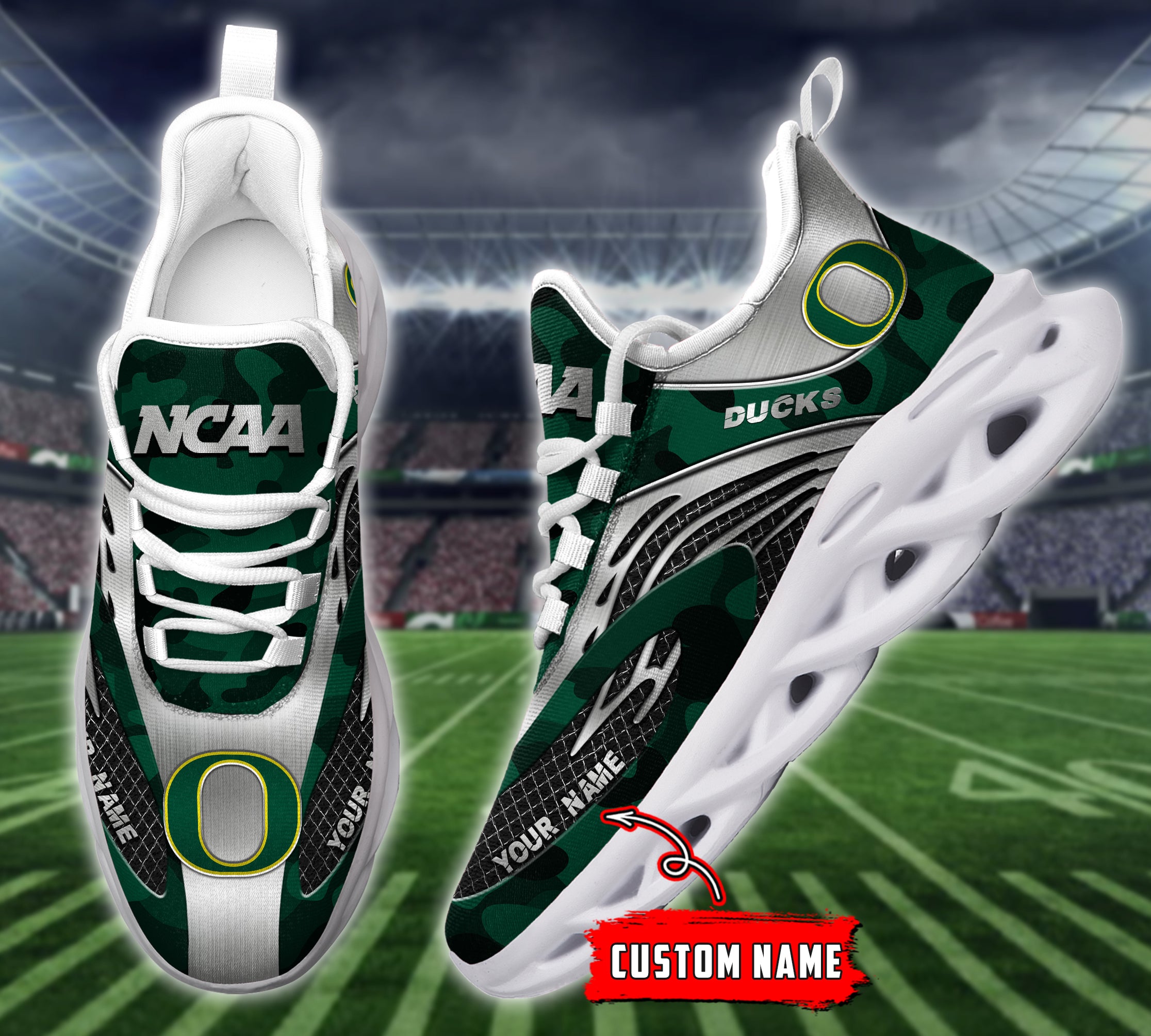Personalized Oregon Ducks NCAA Max Soul Shoes Sneakers for Men And Women – NCAA Fan Shoes, Team Sneakers