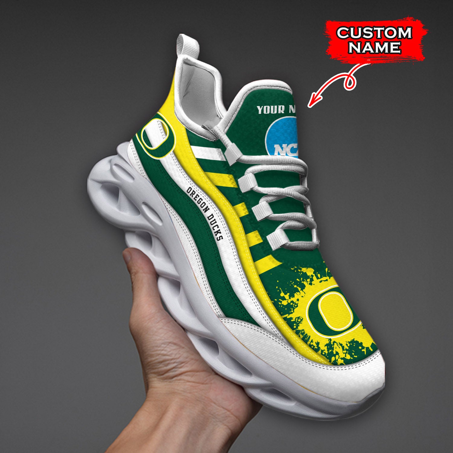 Personalized Oregon Ducks NCAA Max Soul Shoes Sneakers for Men And Women – NCAA Fan Shoes, Team Sneakers
