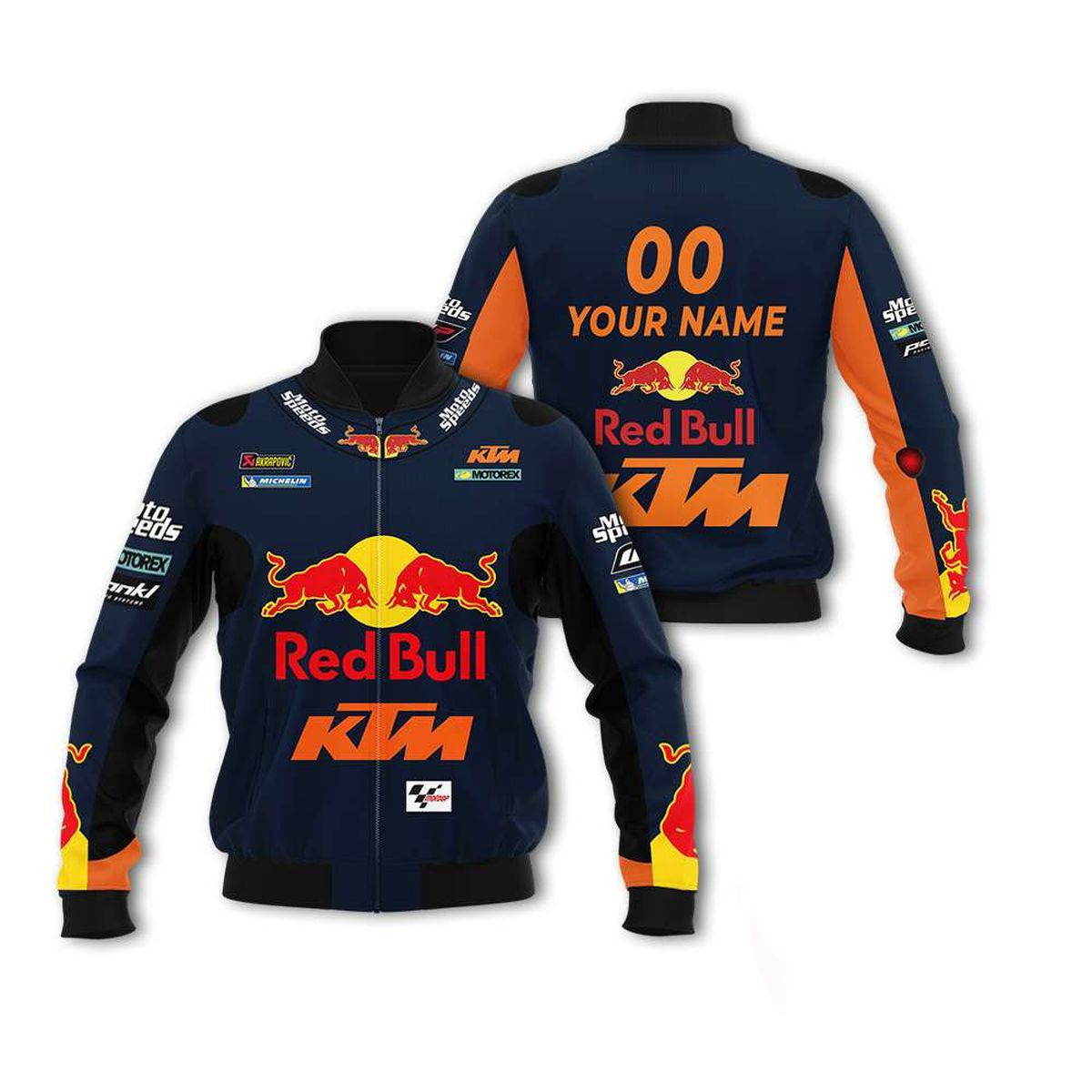 Personalized Personalized Ktm Redbull Bomber Jacket | Motorsport Racing Jacket for Men & Women | Racing Fan Gift