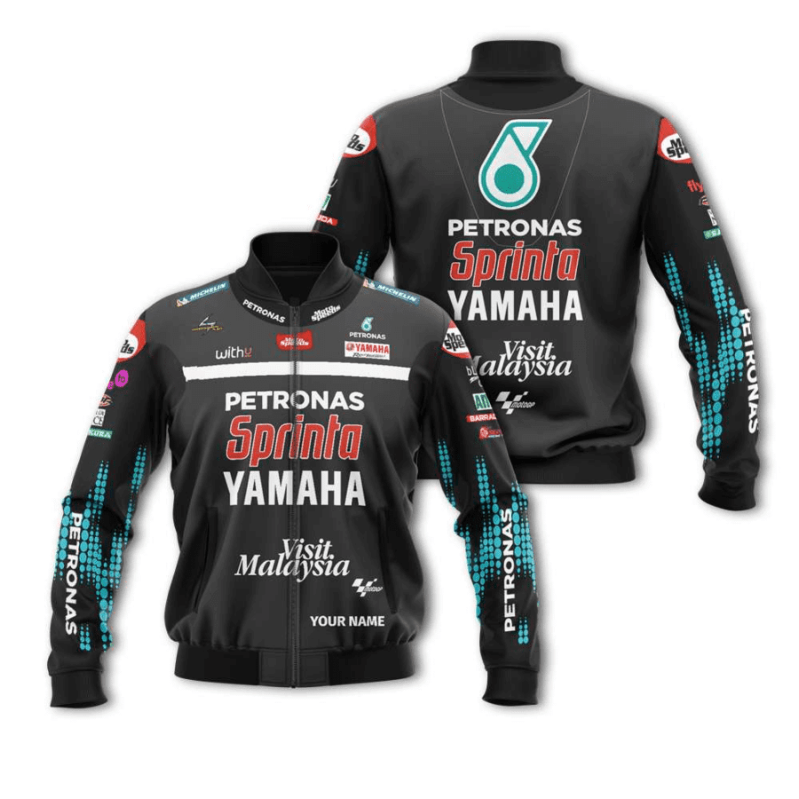 Personalized Petronas Yamaha Srt Motogp Bomber Jacket | Motorsport Racing Jacket for Men & Women | Racing Fan Gift