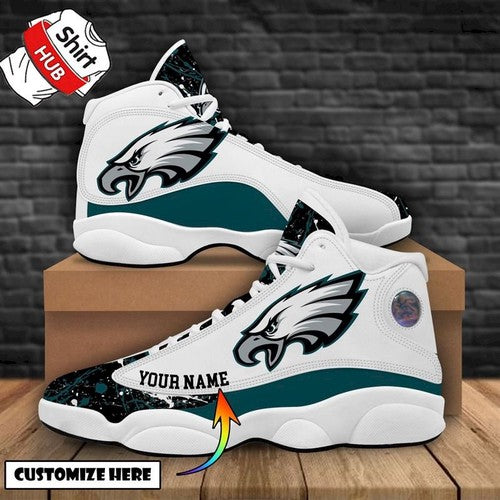 Personalized Philadelphia Eagles JD13 Sneakers Shoes for Men & Women | Custom Fan Gift
