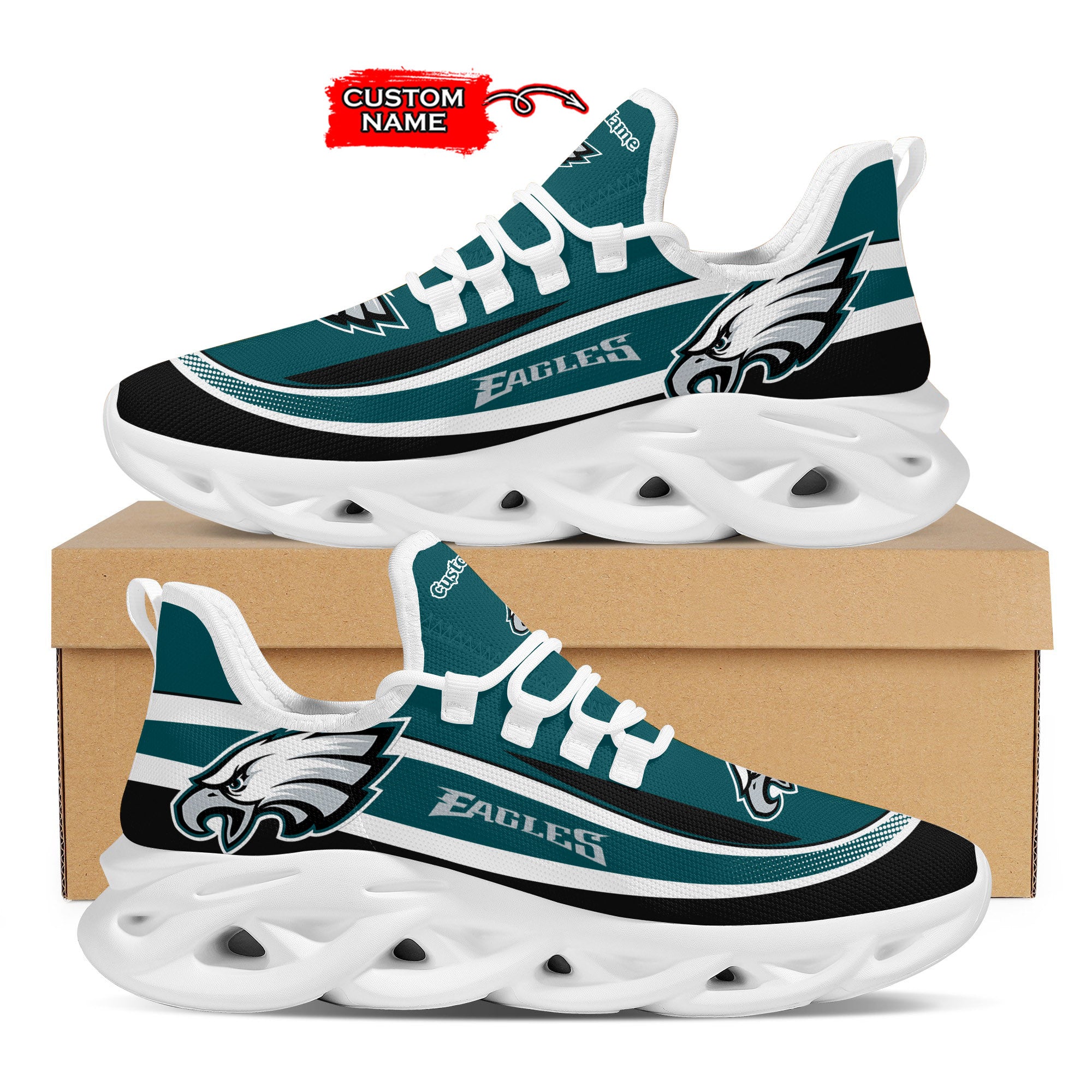 Personalized Philadelphia Eagles Max Soul Shoes Sneakers for Men And Women – NFL Football Fan Shoes, Team Sneakers