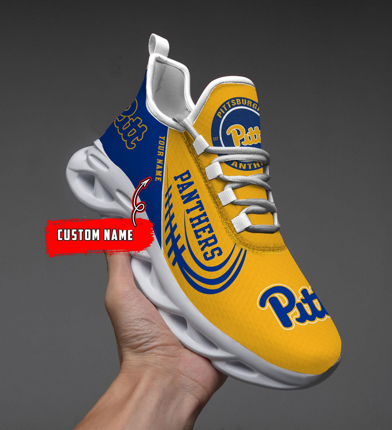 Personalized Pittsburgh Panthers Max Soul Shoes Sneakers for Men And Women – NFL Football Fan Shoes, Team Sneakers