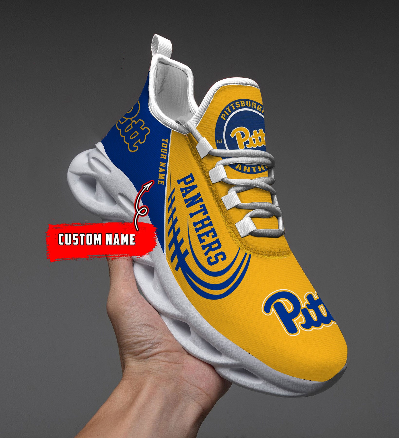 Personalized Pittsburgh Panthers NCAA Max Soul Shoes Sneakers for Men And Women – NCAA Fan Shoes, Team Sneakers