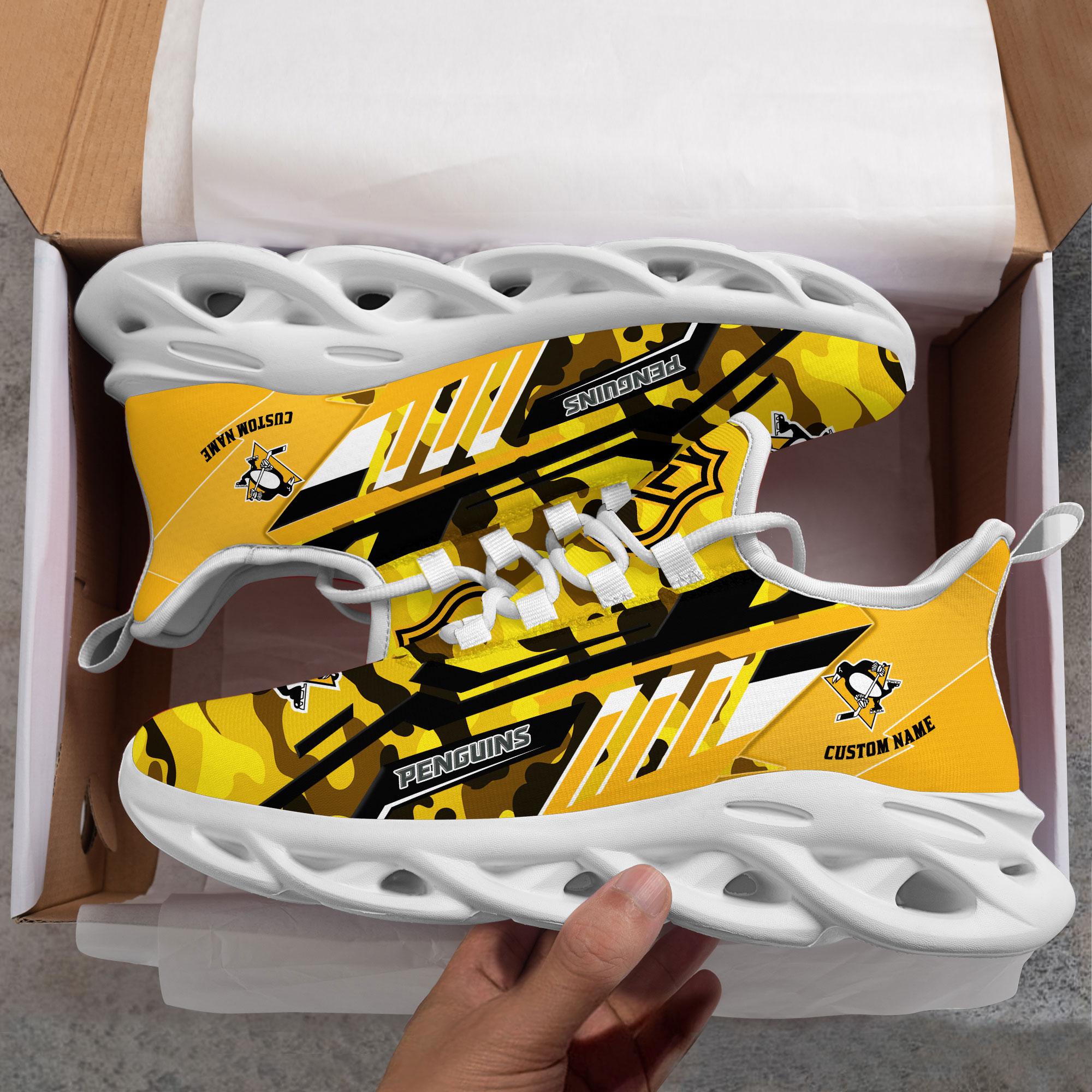Personalized Pittsburgh Penguins Max Soul Shoes Sneakers for Men And Women – NHL Hockey Fan Shoes, Team Sneakers