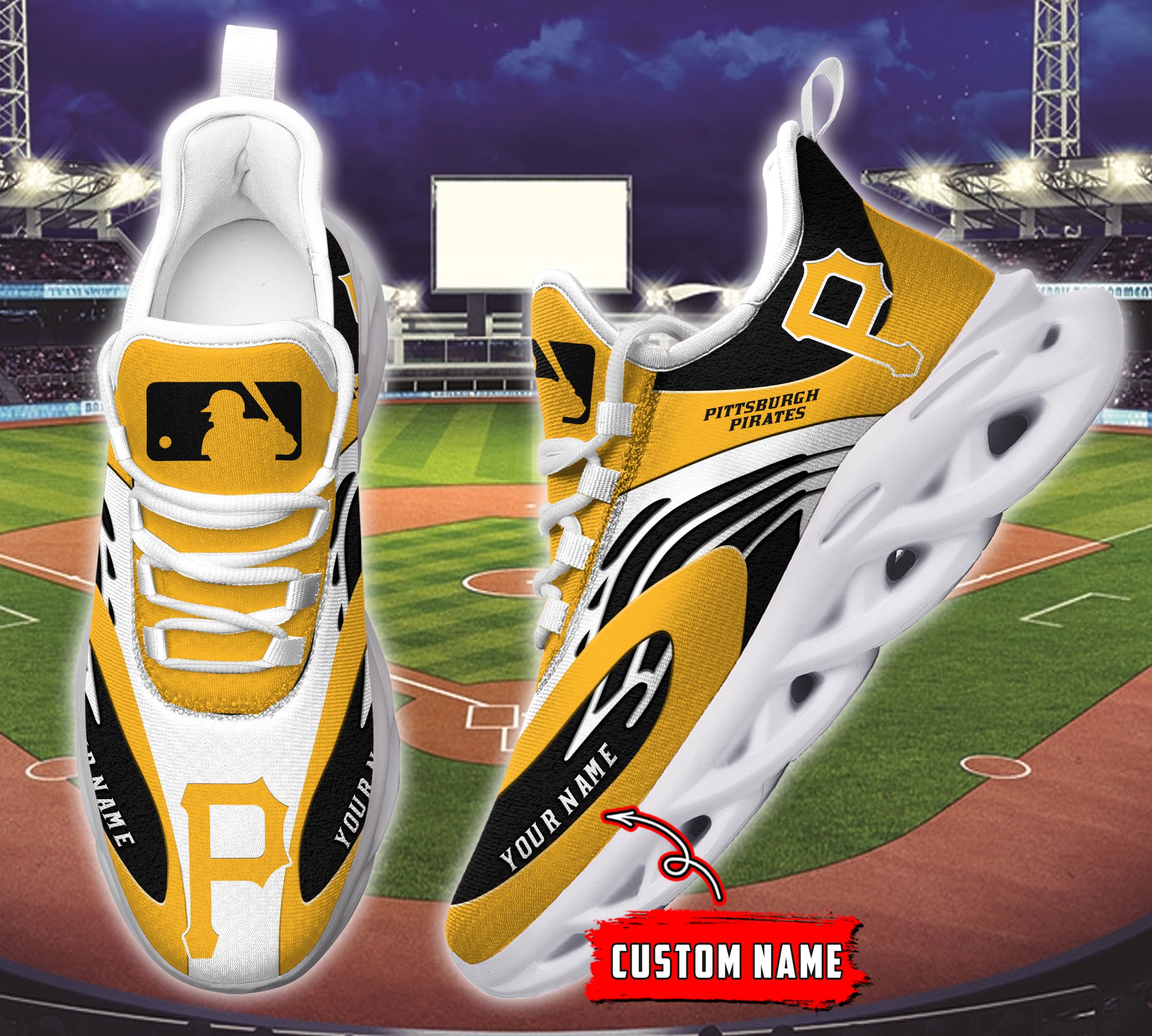 Personalized Pittsburgh Pirates MLB Max Soul Shoes Sneakers for Men And Women – MLB Baseball Fan Shoes, Team Sneakers