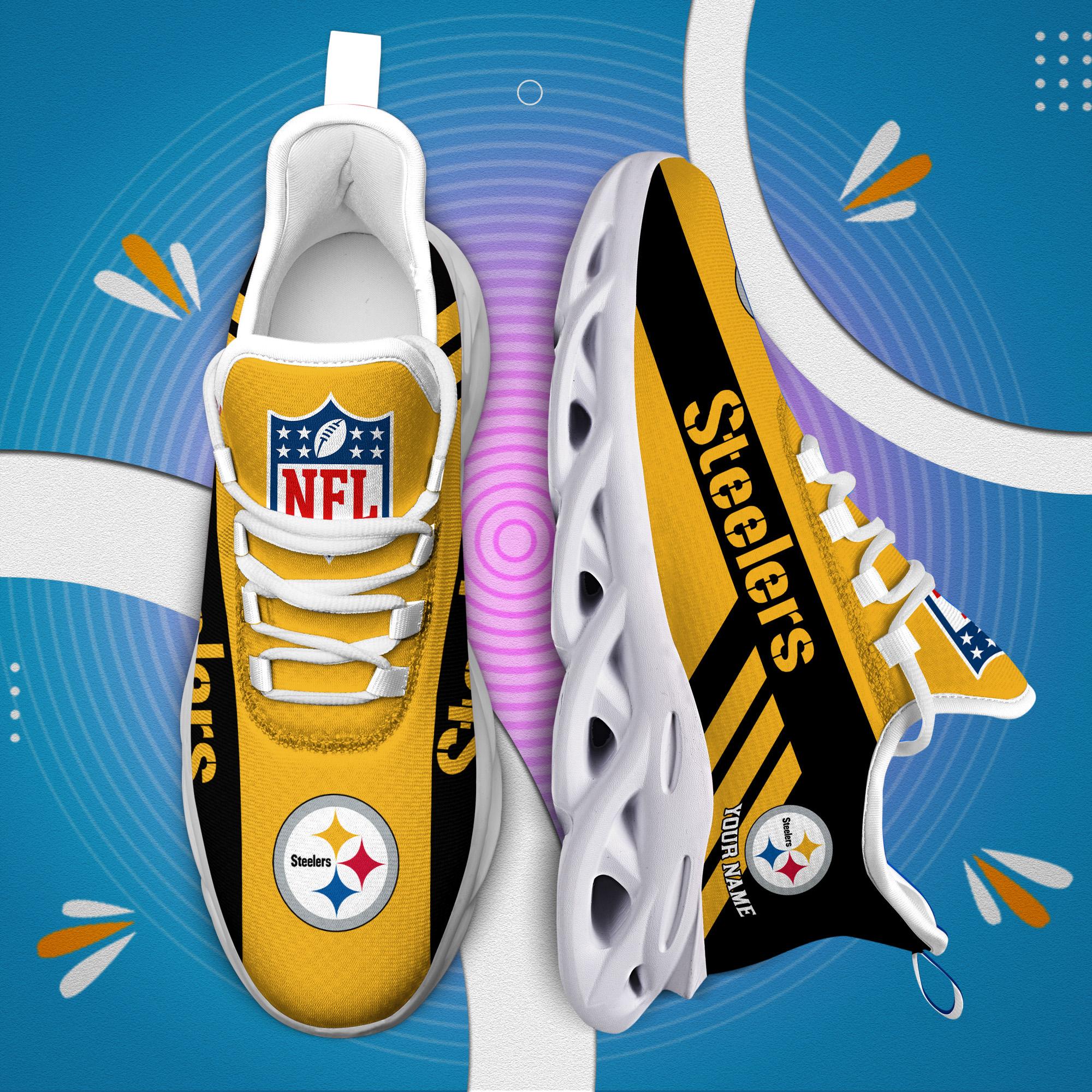 Personalized Pittsburgh Steelers Max Soul Shoes Sneakers for Men And Women – NFL Football Fan Shoes, Team Sneakers - Image 7