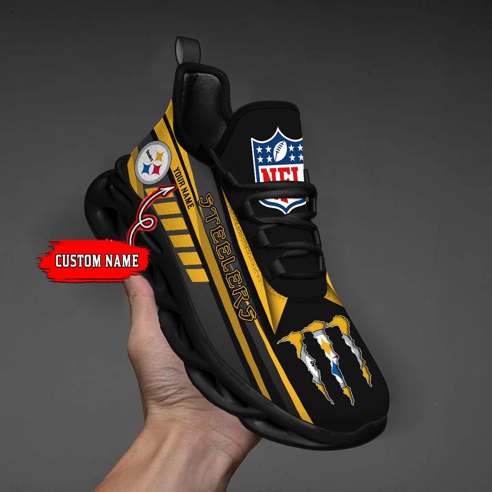Personalized Pittsburgh Steelers Max Soul Shoes Sneakers for Men And Women – NFL Football Fan Shoes, Team Sneakers - Image 3